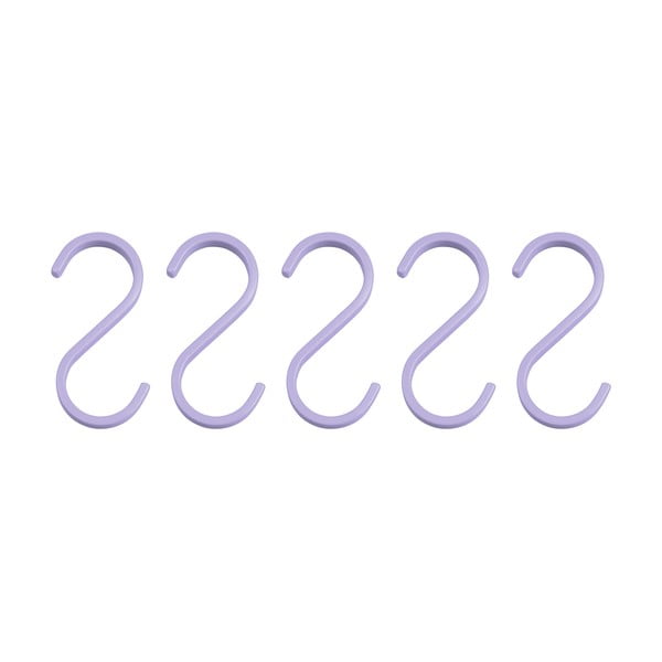 Set di 5 ganci viola in metallo appesi Hang-it - Mette Ditmer Denmark