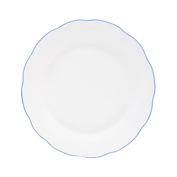 Piatto basso in porcellana bianca , ⌀ 26,5 cm Blue Line - Orion