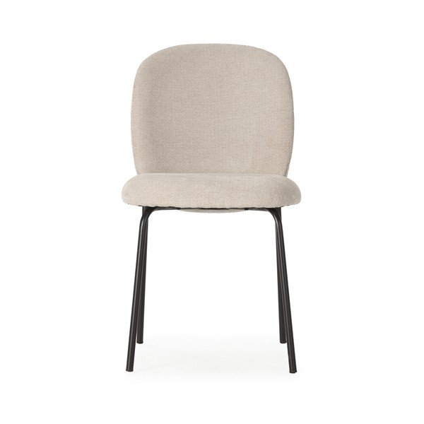 Sedie da pranzo in set nere/color crema 4 pz Daia – Marckeric-image-3