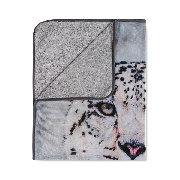 Plaid , 130 x 160 cm Snow Leopard - Good Morning-image-1