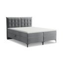 Letto boxspring grigio con contenitore 180x200 cm Mikana – Makamii