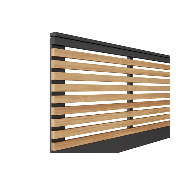 Testiera in pino nero/naturale 163x100 cm Lavis - Marckeric-image-4