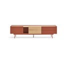 Tavolo TV in rovere color mattone naturale 180x45 cm Otto - Teulat