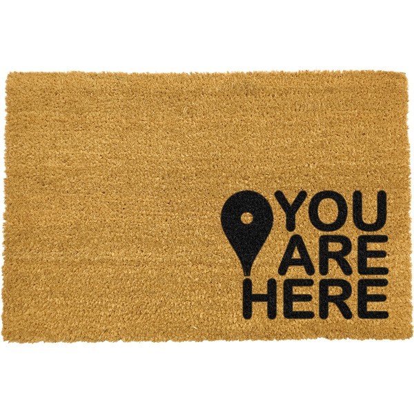 Tappeto in cocco naturale grigio You Are, 40 x 60 cm - Artsy Doormats