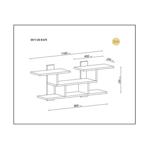 Scaffale a castello bianco naturale in pino decorato Mint - Gauge Concept-image-2