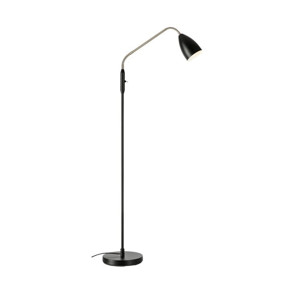 Lampada da terra LED nera con paralume in metallo e intensità regolabile (altezza totale 140 cm) Patro – Markslöjd