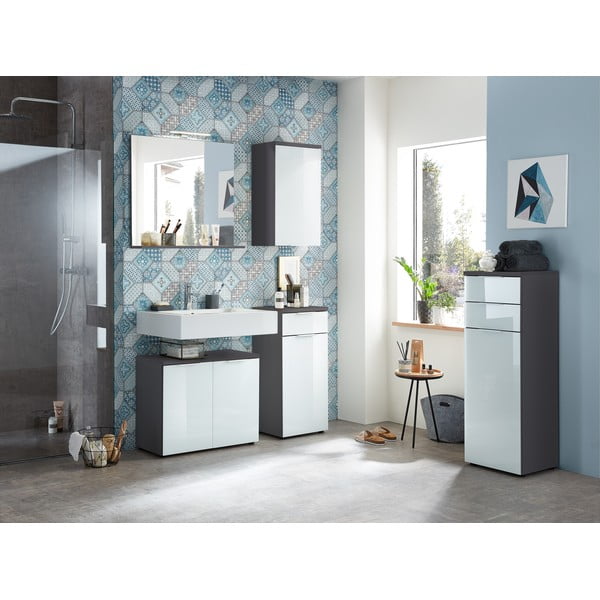 Specchio da parete con illuminazione/con ripiano  76x75 cm – Germania-image-2