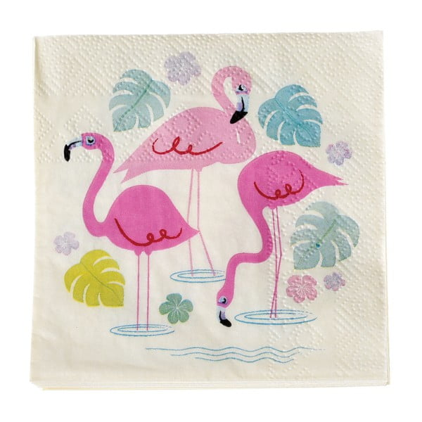 Set di 20 tovaglioli di carta Flamingo Bay - Rex London