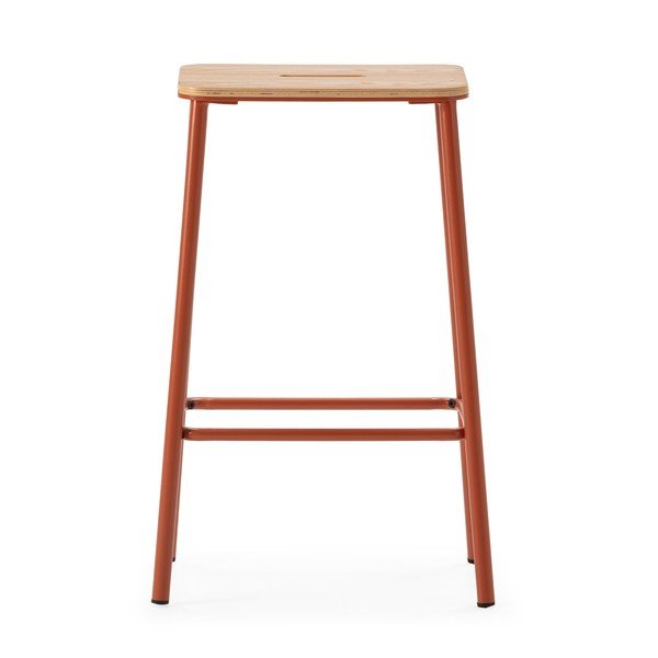 Set di sedie da bar color mattone 2 pz (altezza della seduta 65 cm) Abba – Marckeric-image-3