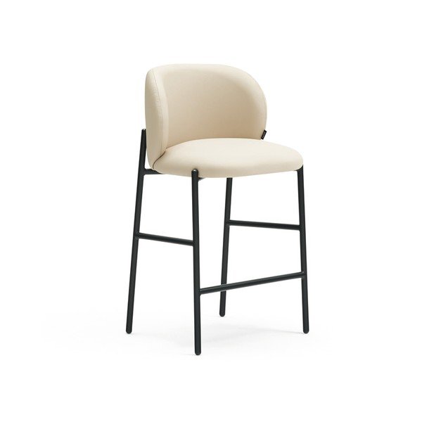 Sgabello da bar beige imbottito Mogi – Teulat
