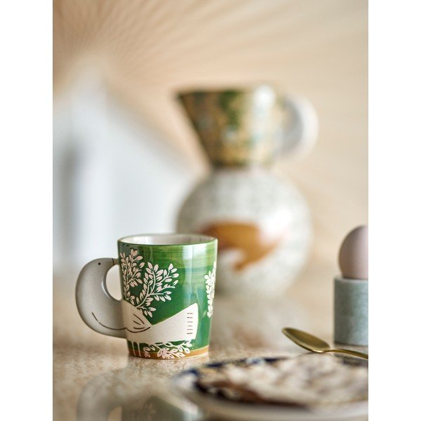 Tazzina per cappuccino verde in ceramica 260 ml Hezha – Bloomingville-image-1