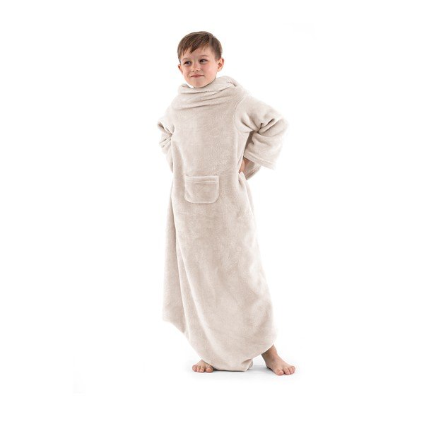 Coperta TV beige con maniche Lazykids Lazy Kids - DecoKing-image-1