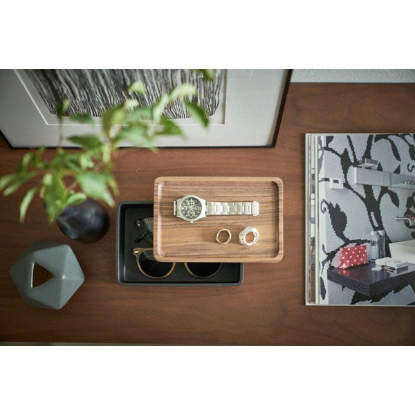 Scatola con coperchio nera 18,5x12,5x7 cm Rin – YAMAZAKI-image-1