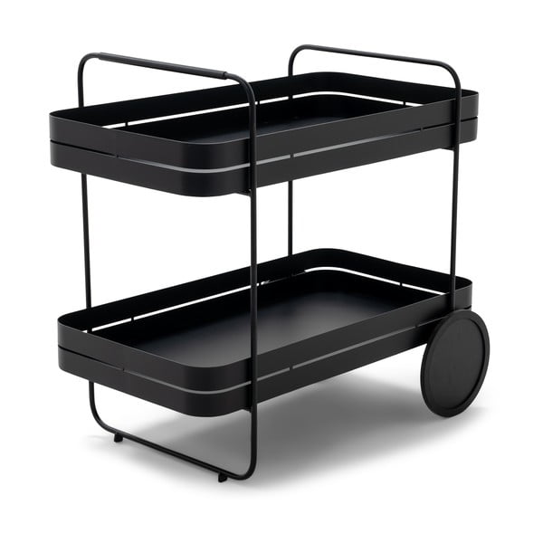 Tavolino da servizio in metallo su ruote 74x42 cm Gin & Trolley – Spinder Design