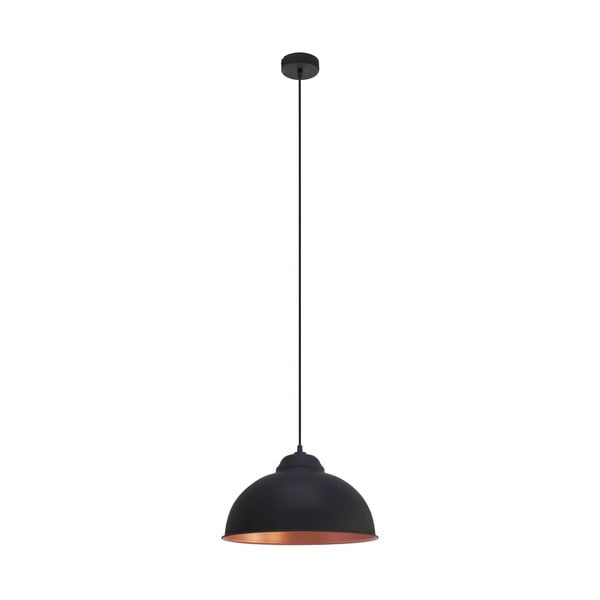 Lampadario nero/color bronzo con paralume in metallo ø 37 cm TRURO 2 – EGLO