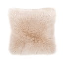 Cuscino in pelle di pecora beige, 45 x 45 cm - Tiseco Home Studio