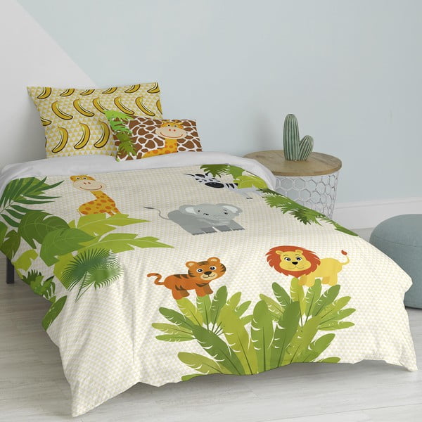 Biancheria da letto per bambini in cotone per letto singolo , 140 x 200 cm Wild - Mr. Fox-image-1