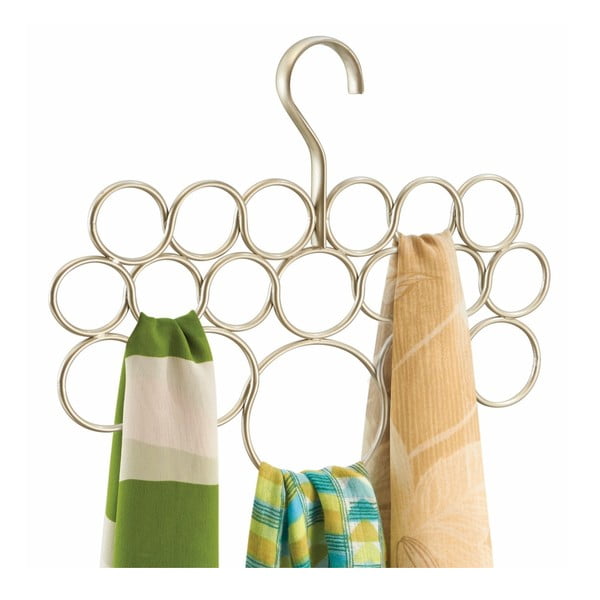 Appendino in metallo per asciugamani, sciarpe e vestiti in oro , lunghezza 29 cm Axis - iDesign-image-2