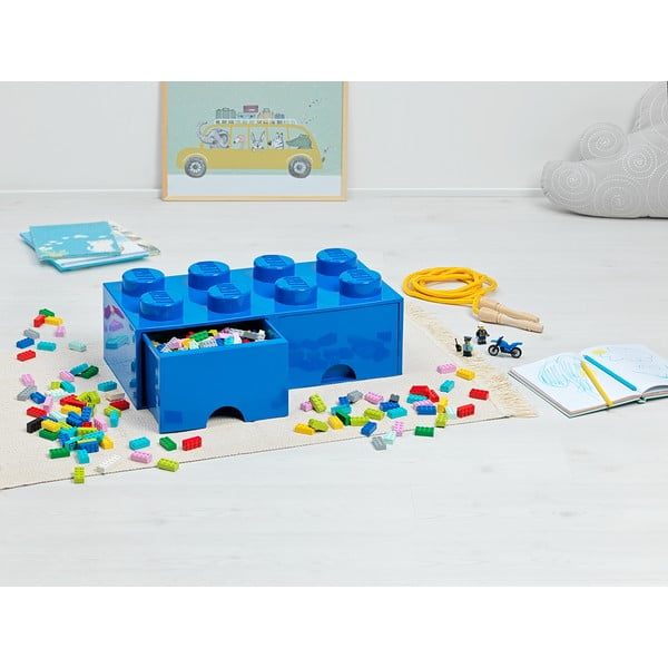 Scatola da tavolo blu con cassetto , 31 x 16 cm - LEGO®-image-3