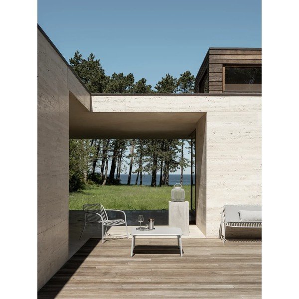 Poltrona da esterno grigio chiaro in metallo Yua Wire – Blomus-image-4