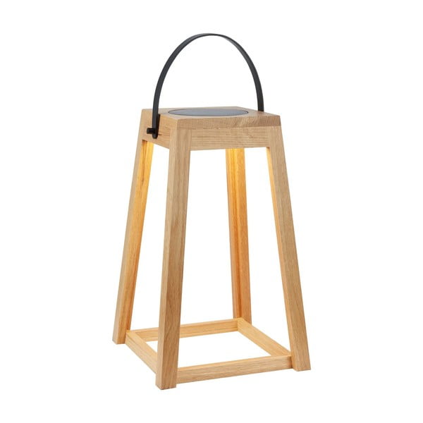 Lanterna a LED marrone con alimentazione a pannelli solari e con ricarica USB da esterno (altezza totale 54 cm) Nordic – Markslöjd