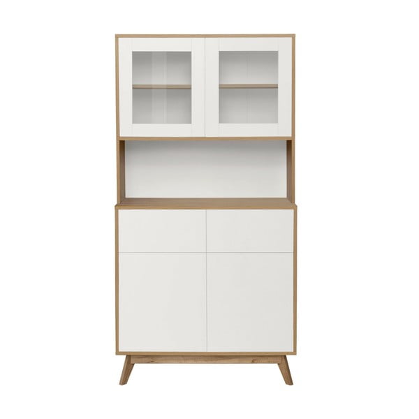 Credenza bianca con effetto rovere naturale 84x165 cm Skandi - Støraa