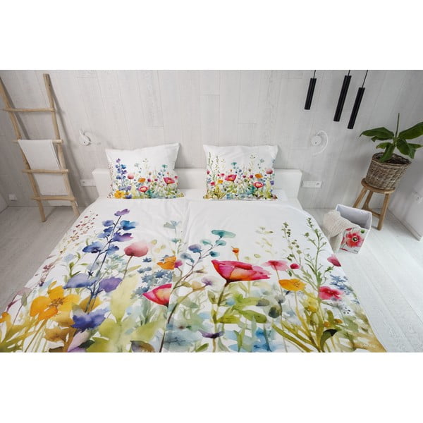 Biancheria da letto singola in cotone sateen 140x200 cm Watercolour Flowers - Butter Kings-image-4