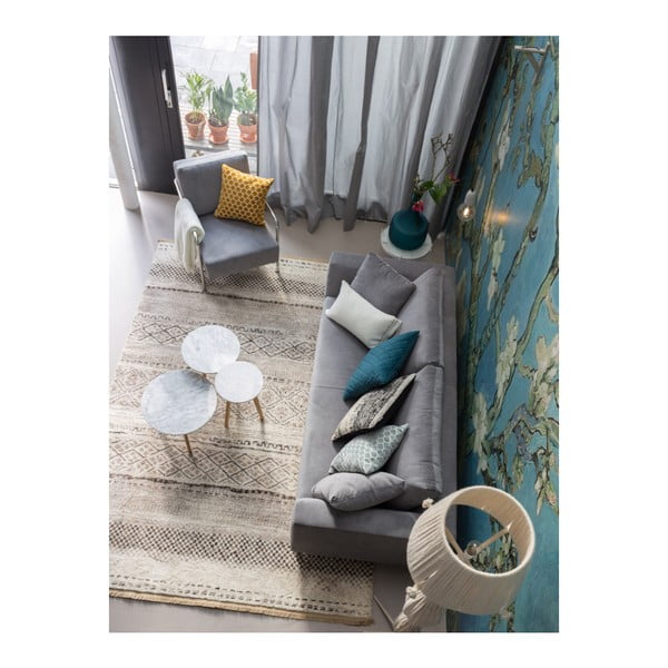 Tavolino con piano in pietra decorata , ⌀ 40 cm Stone - Zuiver-image-4