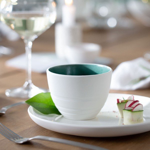 Tazza in porcellana bianca e verde Villeroy & Boch Leaf, 450 ml it's my match - Villeroy&Boch-image-1