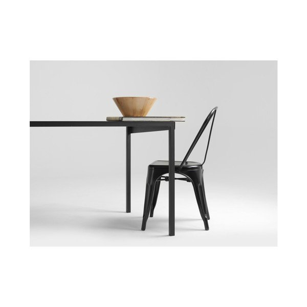 Tavolo da pranzo in metallo nero, 140 x 80 cm Obroos - CustomForm-image-2