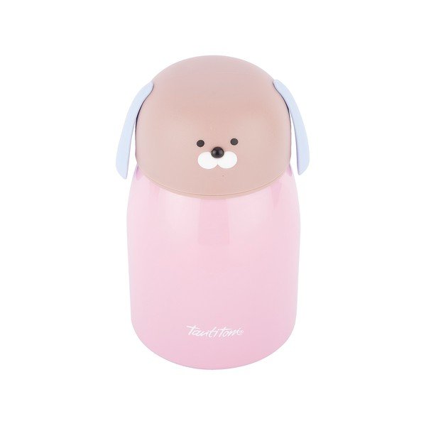 Růžová nerezová termoláhev Tantitoni Cute Doggy, 280 ml