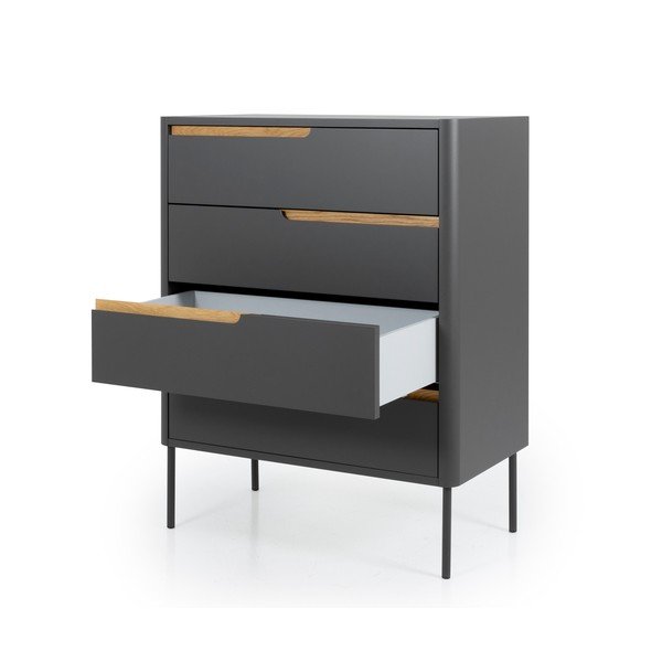 Cassettiera grigio antracite , 80 x 102 cm Switch - Tenzo-image-3