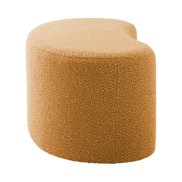Sgabello giallo in tessuto bouclé Ada - Leitmotiv-image-3