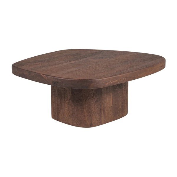 Tavolino da salotto di colore naturale in mango massiccio 83x99 cm Nodu – WOOOD