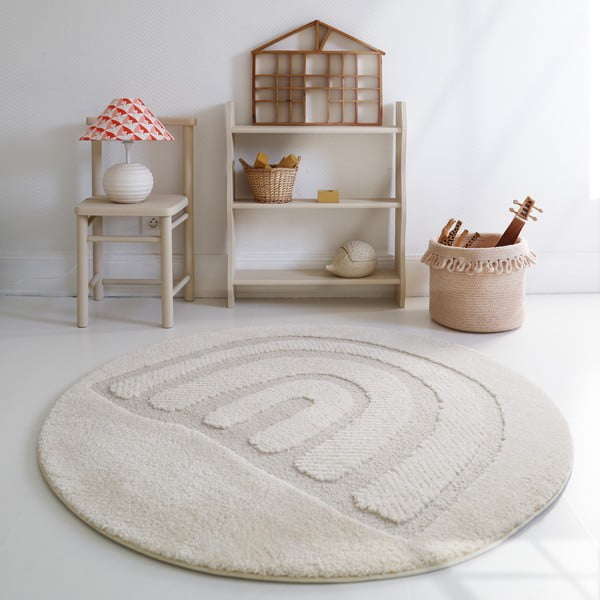 Tappeto per bambini color crema ø120 cm Rainbow Dream S – Nattiot-image-2