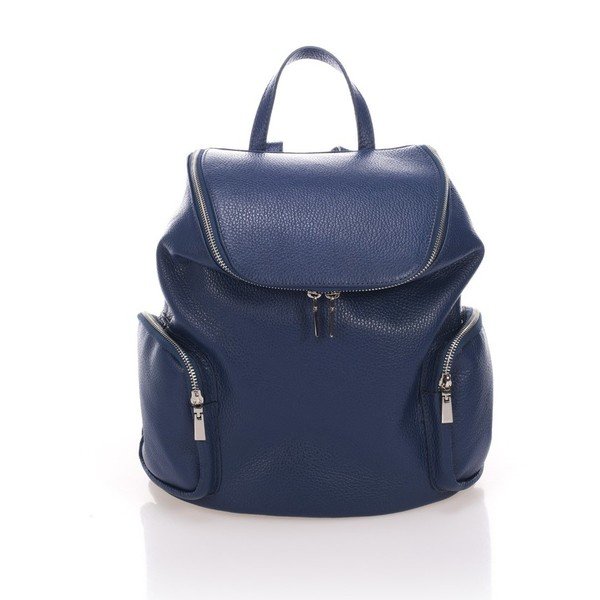 Zaino in pelle blu Mardi - Lisa Minardi
