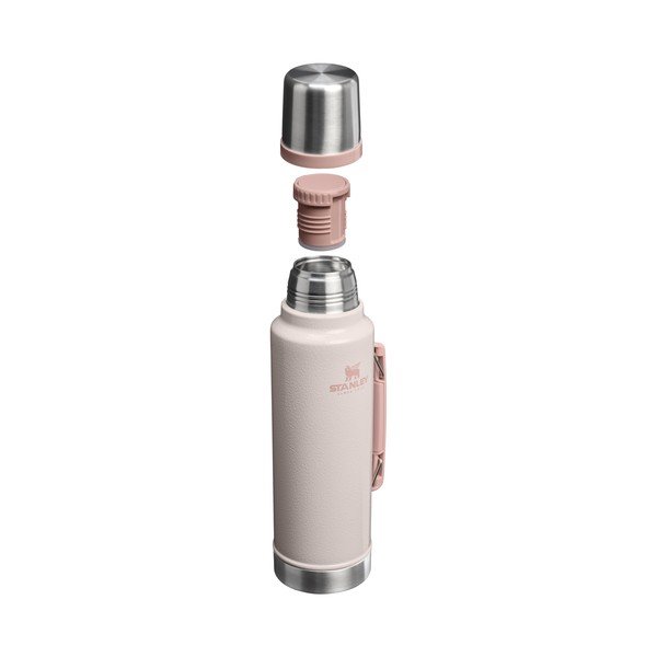 Borraccia termica rosa chiaro in acciaio inox 1,4 l Legendary Classic Bottle Hammertone Rose Quartz – Stanley-image-1