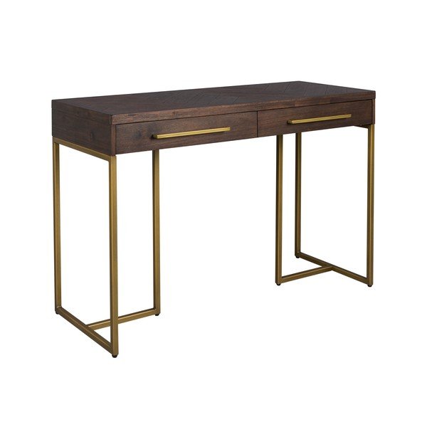 Tavolo consolle colore naturale scuro con effetto acacia 45x120 cm Class – Dutchbone-image-2