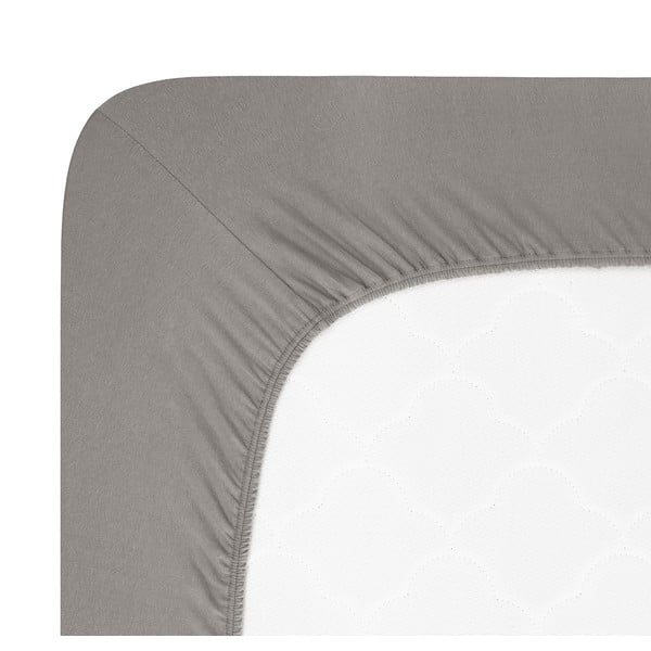Lenzuolo elasticizzato in jersey grigio scuro 200x220 cm Boxspring - Andrea Simone-image-1