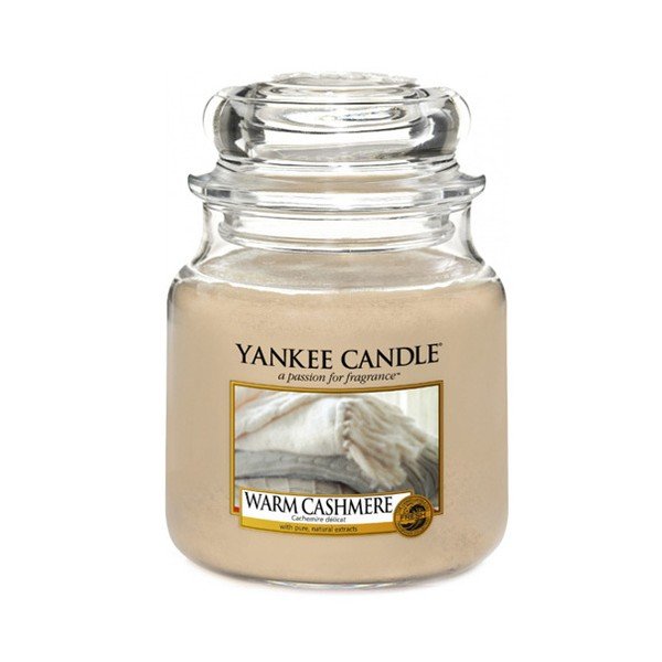 Vonná svíčka Yankee Candle Hřejivý Kašmír, doba hoření 65 - 90 hodin