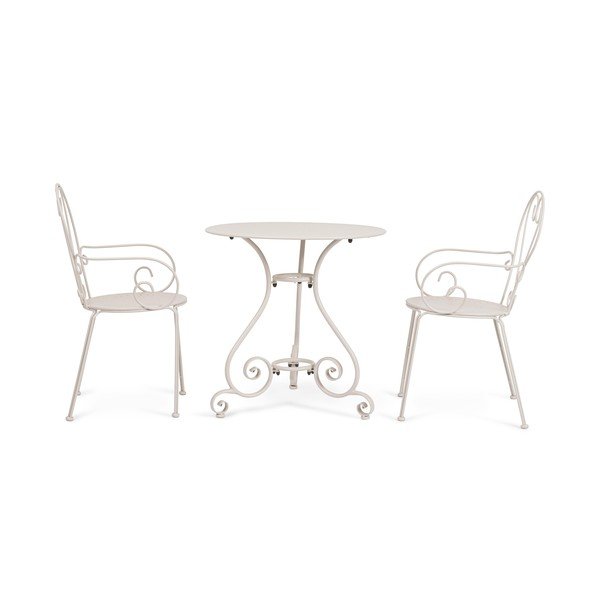 Tavolino da giardino rotondo in acciaio ø 70 cm Etienne – Bizzotto-image-2