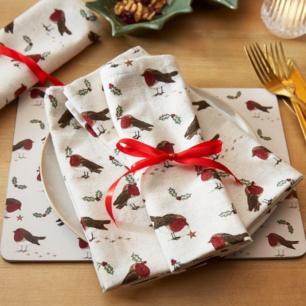 Set di tovaglioli in tessuto 4 pz 45x45 cm Robin's Retreat – Cooksmart ®-image-1