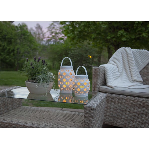 Lanterna bianca Lanterna, altezza 16 cm Flame - Star Trading-image-4