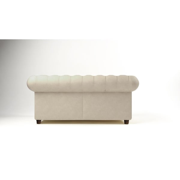 Divano in velluto crema 184 cm Cambridge - Ropez-image-2