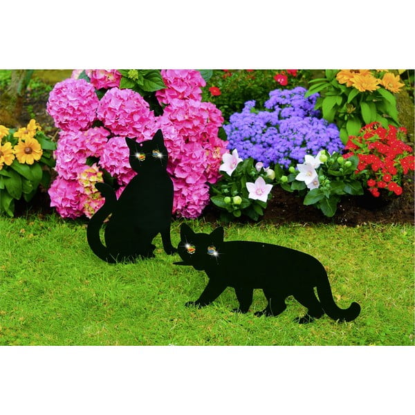 Spaventapasseri in metallo 2 pezzi Cats - Maximex-image-1