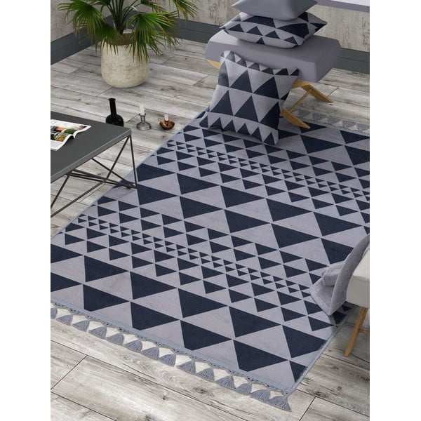 Tappeto lavabile grigio 180x120 cm - Vitaus-image-1