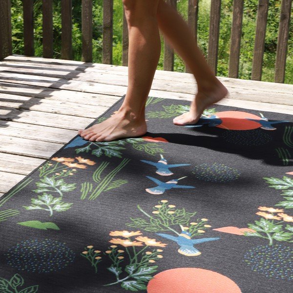 Tappeto nero 123x180 cm Bloom - Nattiot-image-4