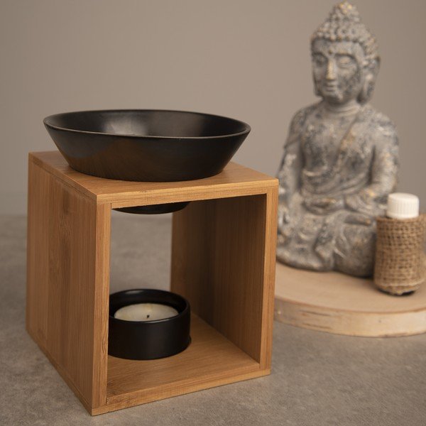 Lampada per aromaterapia in porcellana Black - Orion-image-1