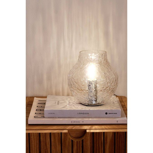 Lampada da tavolo in vetro (altezza totale 15 cm) Breen – Jotex-image-1
