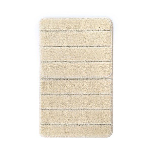 Set di tappetini per il bagno color crema 2 pz 50x80 cm Yeni Cizgli – Foutastic-image-2